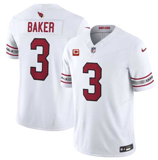 Men & Women & Youth Arizona Cardinals #3 Budda Baker White 2023 F.U.S.E. With 4-Star C Patch Vapor Untouchable F.U.S.E. Limited Football Stitched Jersey